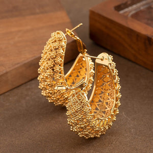Geometric Hollow Statement Hoop Earrings