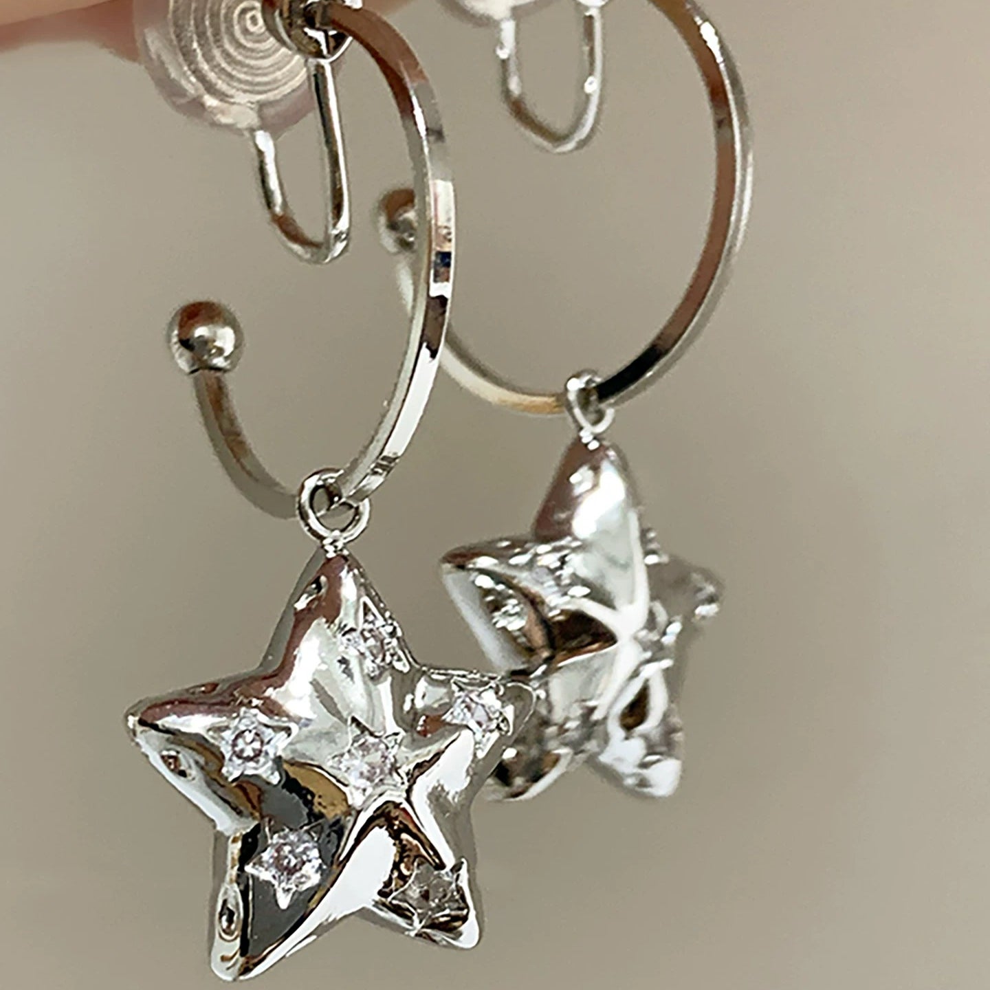 Celestial Star Clip-On Earrings
