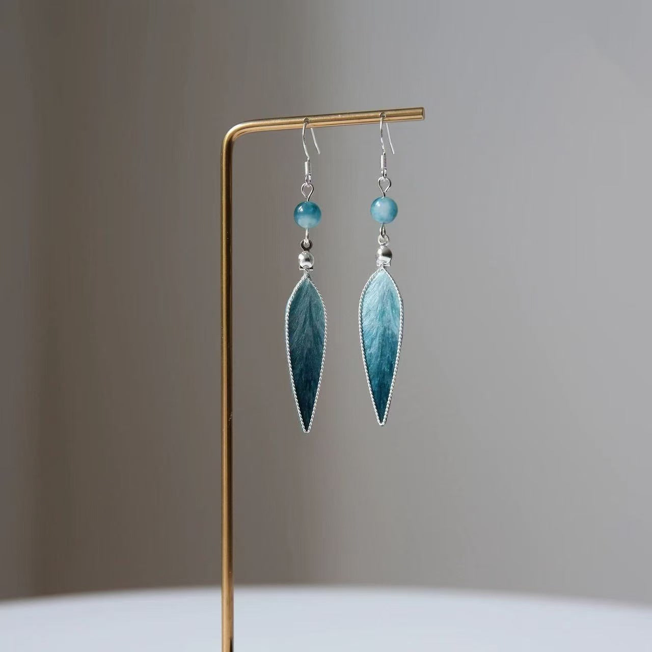 Classical Bamboo Leaf Long Earrings