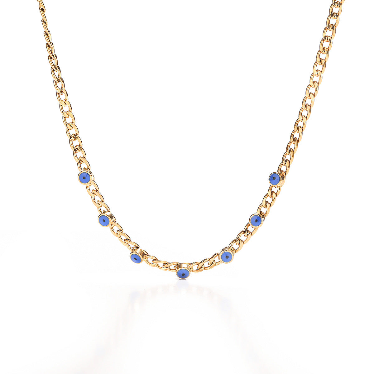 18K Gold Plated Geometric Eye Necklace