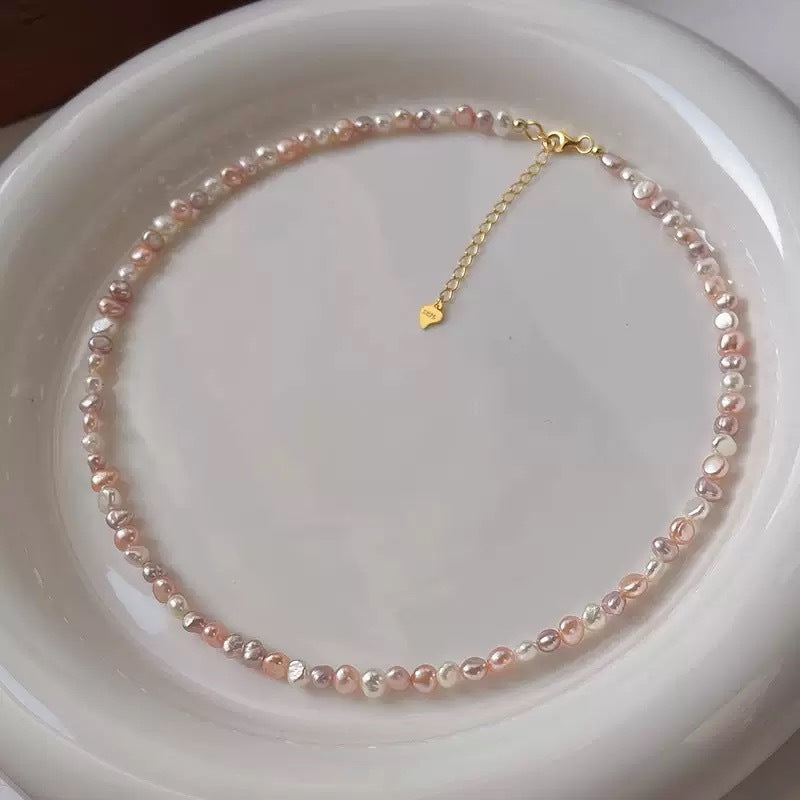 Pastel Baroque Freshwater Pearl Necklace PDNK319 - view 6