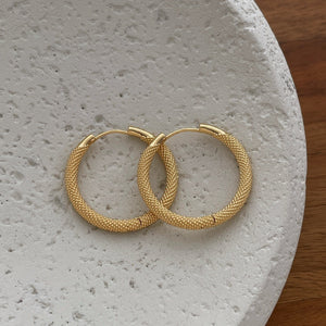 Minimalist Gold & Silver Hoop Earrings PDER334 - view 2
