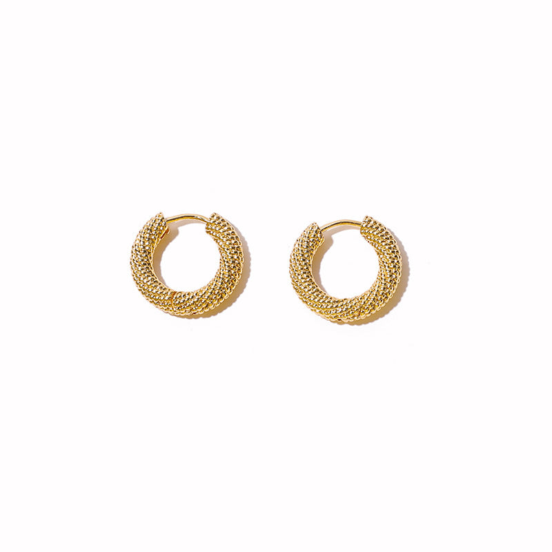 Retro Threaded Ear Cuff 925 Silver