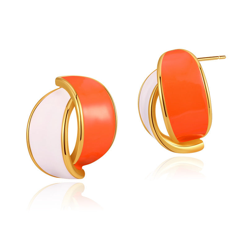 Vintage Enamel Studs Copper Assorted Styles
