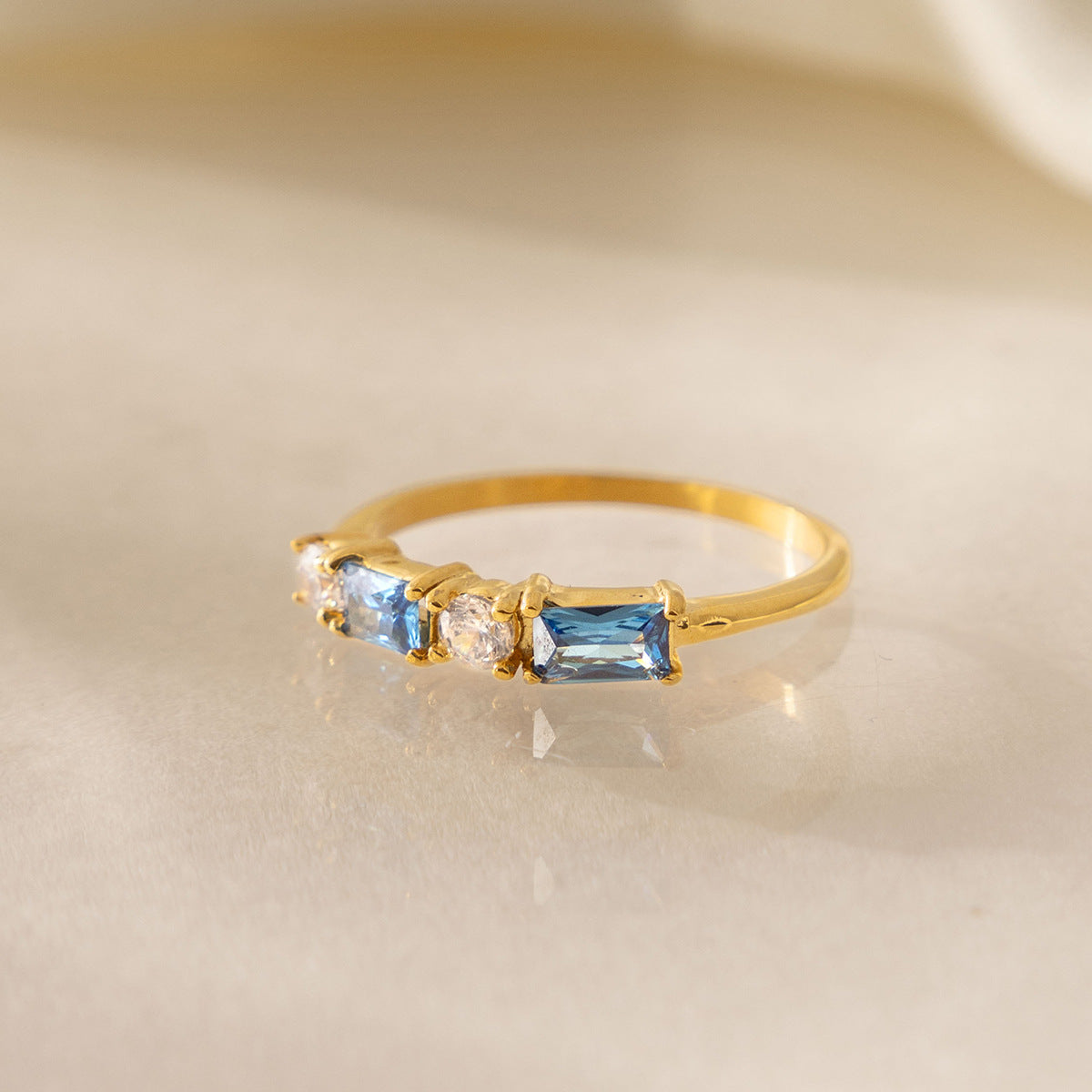 18K Gold Plated Stainless Steel Stacking Ring