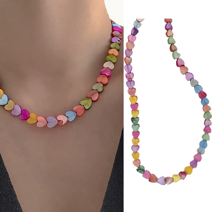Artisan Shell & Heart Freshwater Pearl Necklace
