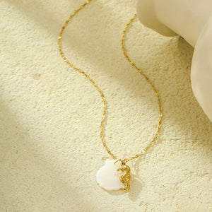 Ocean Breeze Seashell & Starfish Necklace PDNK358 - view 2