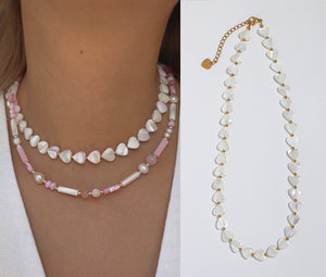 Artisan Shell & Heart Freshwater Pearl Necklace