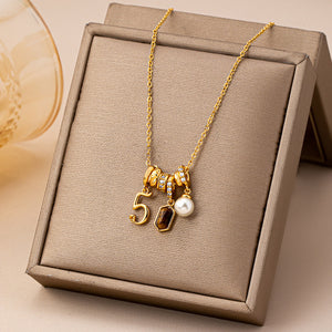 Celestial Sunflower & Stars Pendant Necklace
