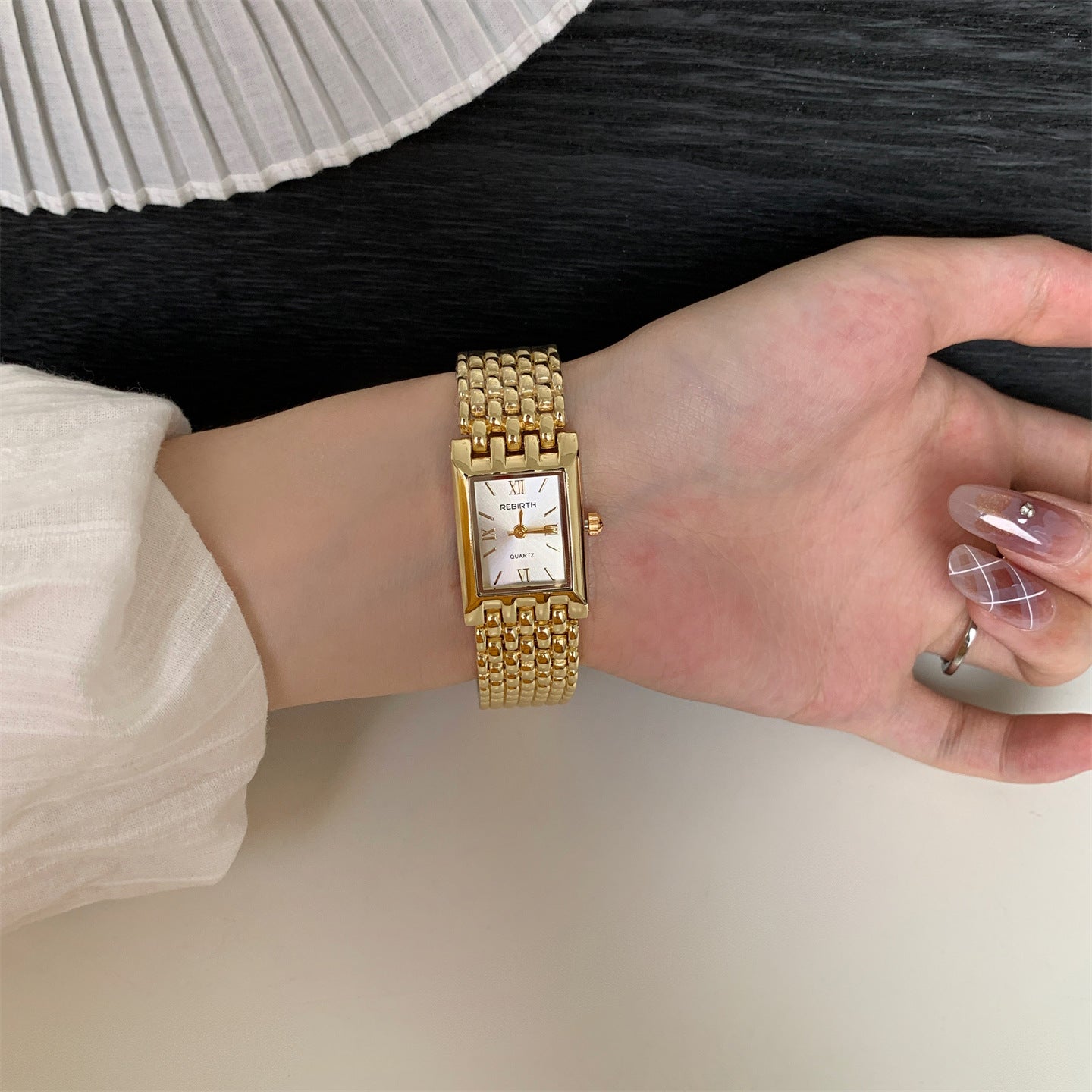 Rectangular Link Bracelet Bangle Watch PDW033 - view 2