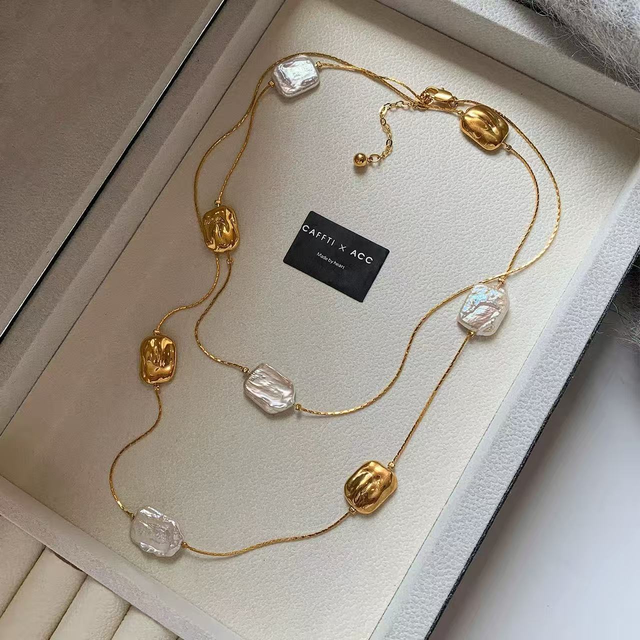 Natural Baroque Pearl Long Necklace
