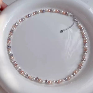 Pastel Baroque Freshwater Pearl Necklace PDNK319 - view 8