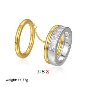 Two-Tone Chain Link Ring
