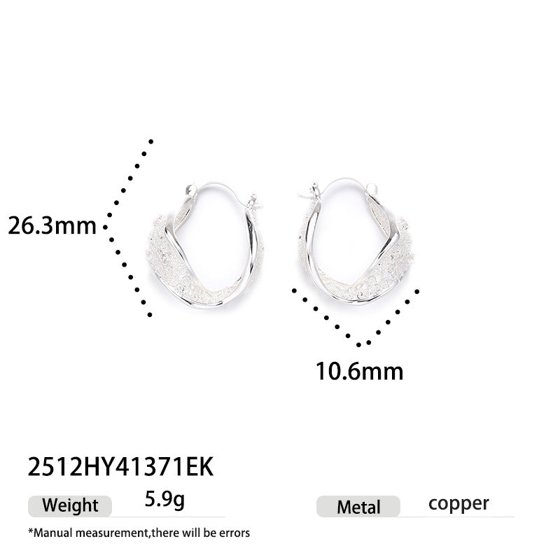 Hollow Hoop Ear Cuff with Zircon Accents