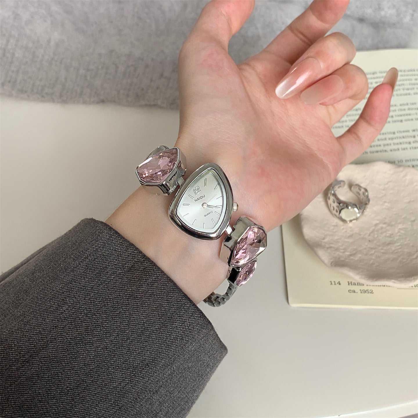 Irregular Chain Watch Colorful Diamond Quartz PDW020 - view 6