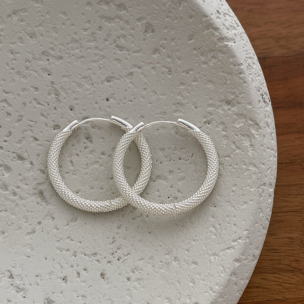 Minimalist Gold & Silver Hoop Earrings PDER334 - view 3