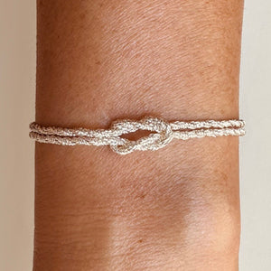 Bohemian Natural Stone Beaded Bracelet with Knot Design