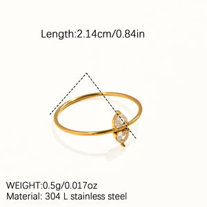 Dainty Red & White Zircon Stacking Ring