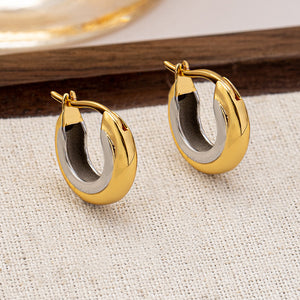 Minimalist Matte Metal Hoops Cold Style