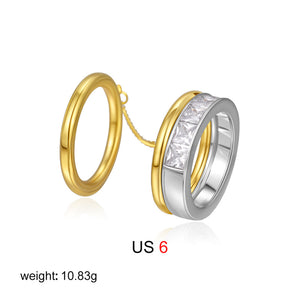 Two-Tone Chain Link Ring