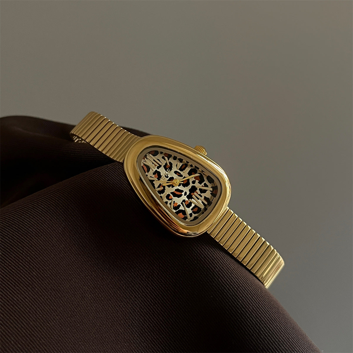 Leopard Print Square Watch Metal Strap Quartz PDW044 - view 2