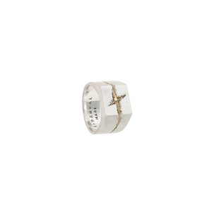 Cracked Square Matte Ring Minimalist Stackable