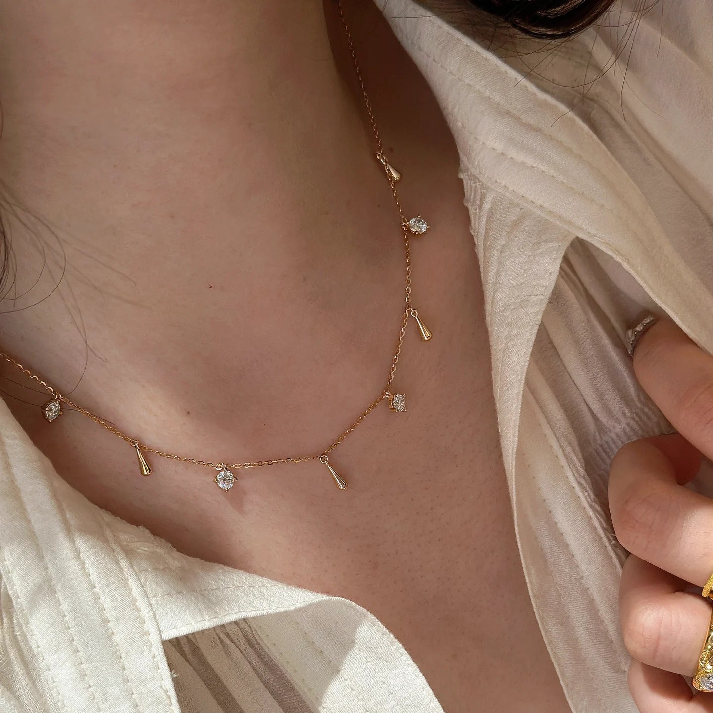 Dual Tone Rupert's Tear Necklace