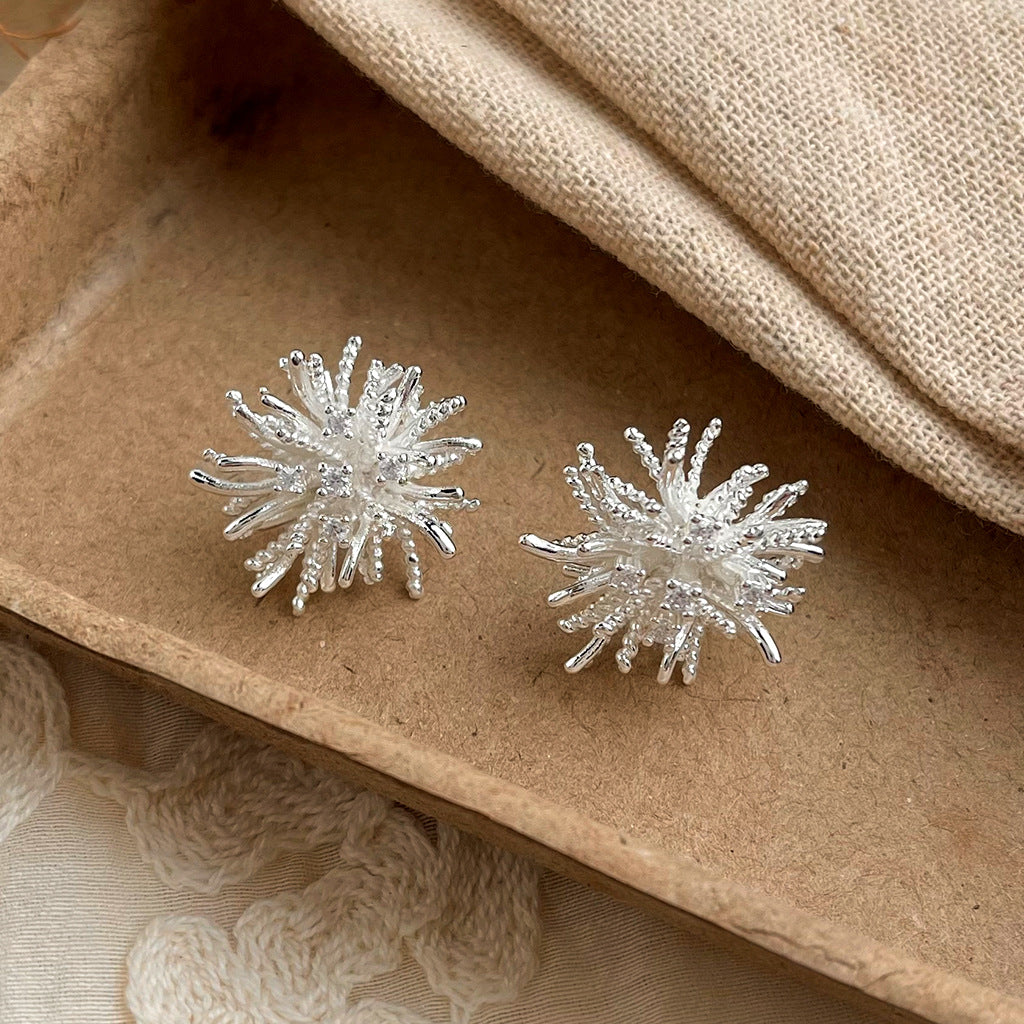 Artistic Dandelion 14K Gold Plated Earrings