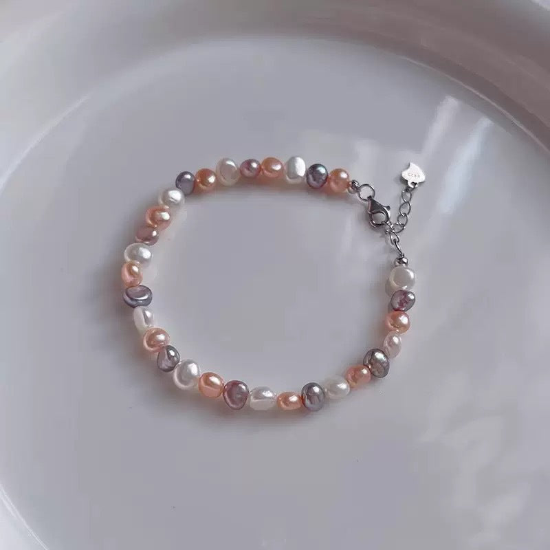 Pastel Baroque Freshwater Pearl Necklace PDNK319 - view 7