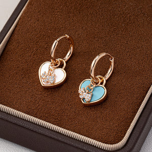 Ankola Red Heart Statement Earrings