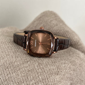Minimalist Diamond-Cut Glass Square Watch PDW015 - view 3