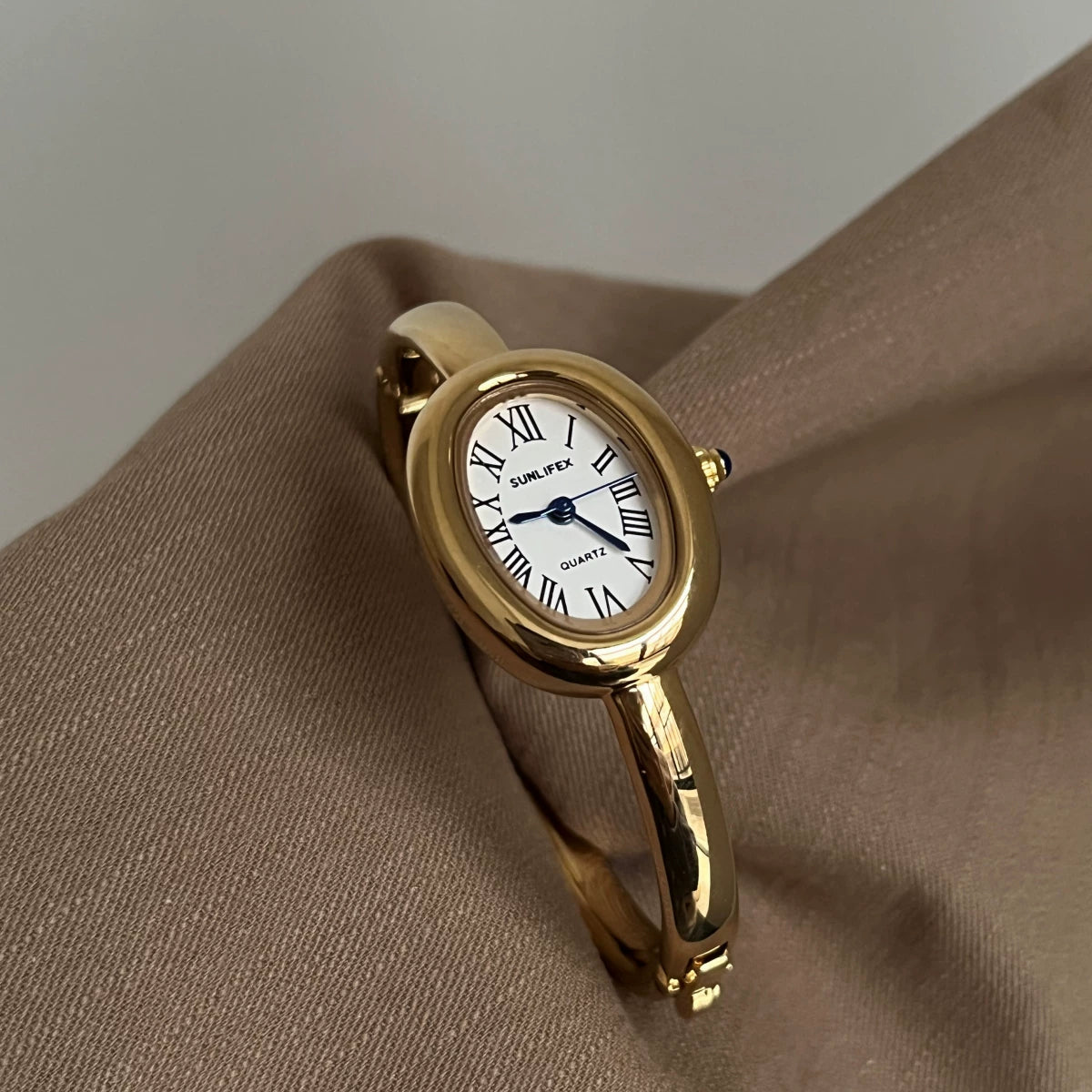 Roman Numeral Oval Watch Titanium Bracelet PDW008 - view 7