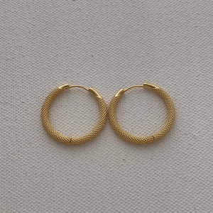 Minimalist Gold & Silver Hoop Earrings PDER334 - view 5