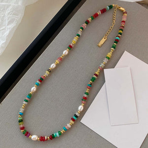 Dopamine Murano Glass & Freshwater Pearl Necklace
