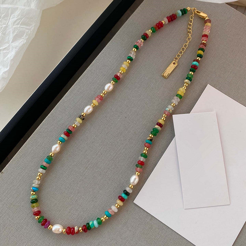 Dopamine Murano Glass & Freshwater Pearl Necklace