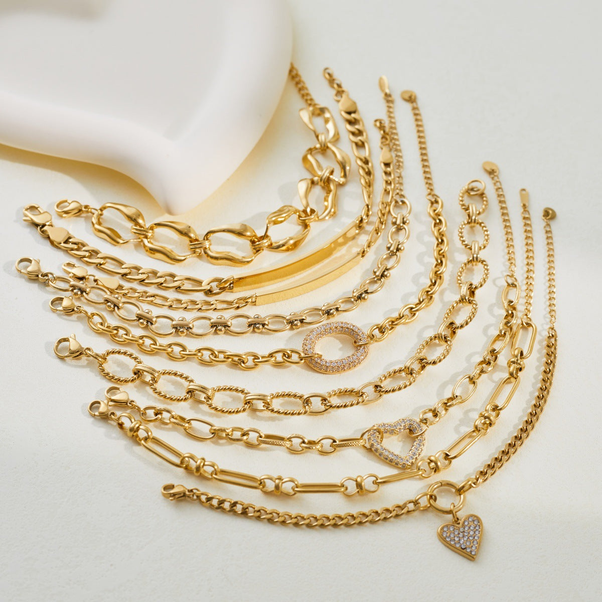 Liquid Metal Link Chain Bracelet