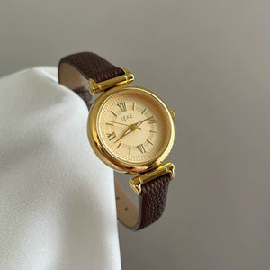 Silent Roman Numeral Leather Strap Watch PDW042 - view 7