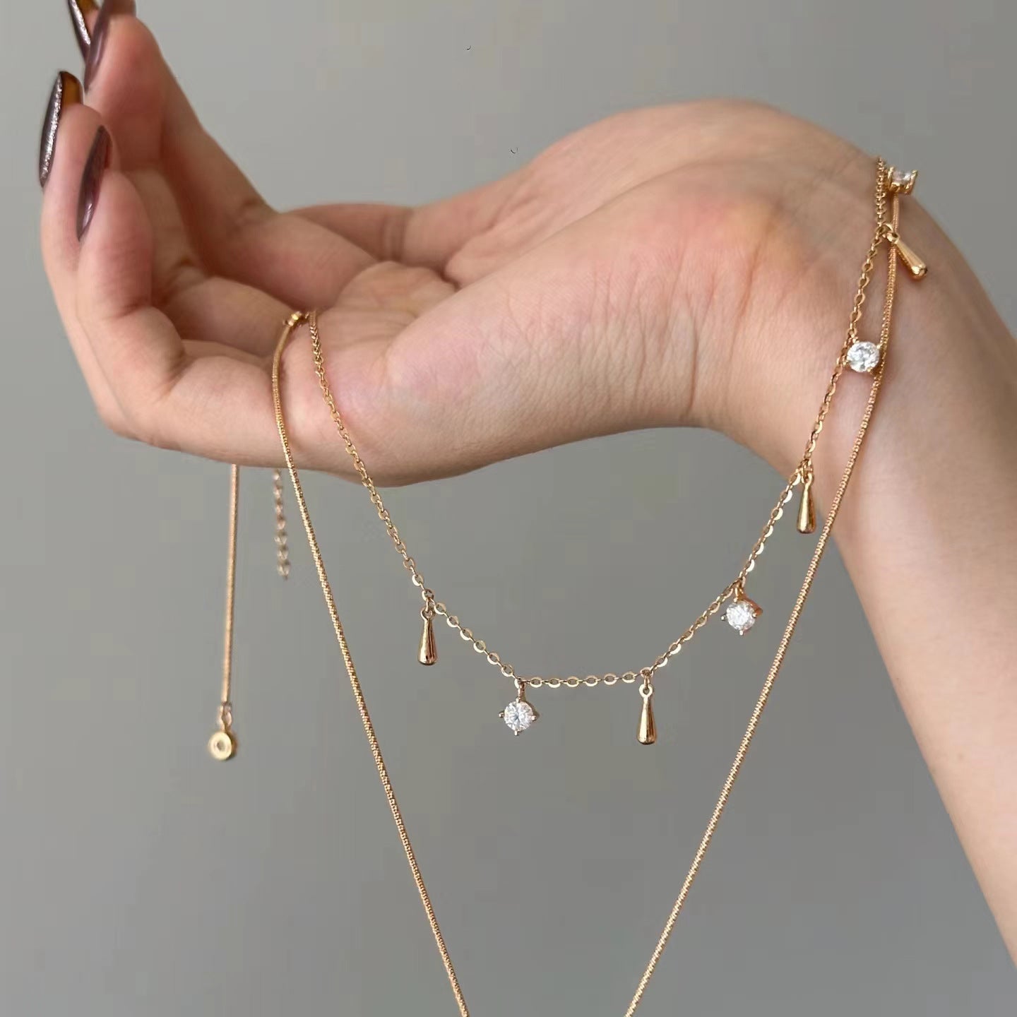 Dual Tone Rupert's Tear Necklace