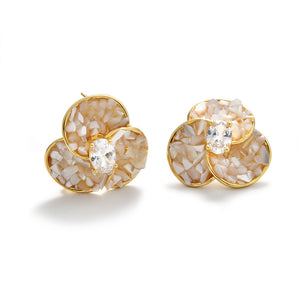 Vintage Wide Band White Shell Ear Cuffs