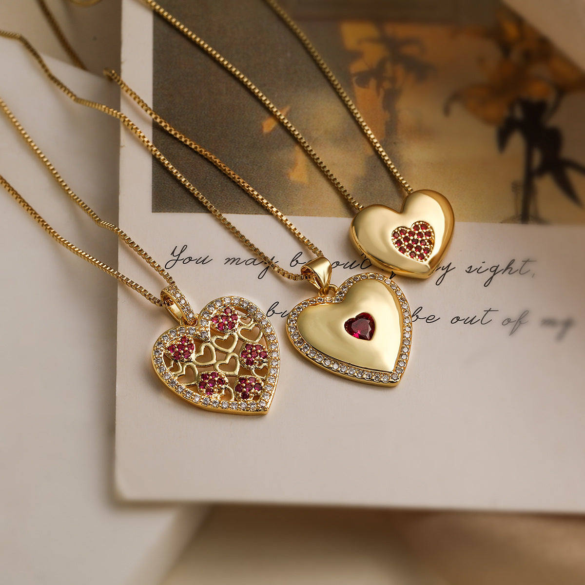 Heart Pendant Necklace — 18K Gold