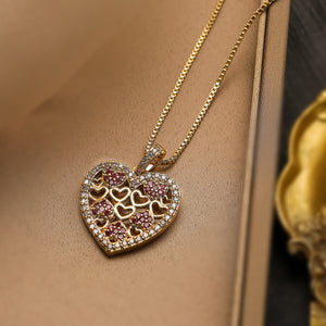 Heart Pendant Necklace — 18K Gold