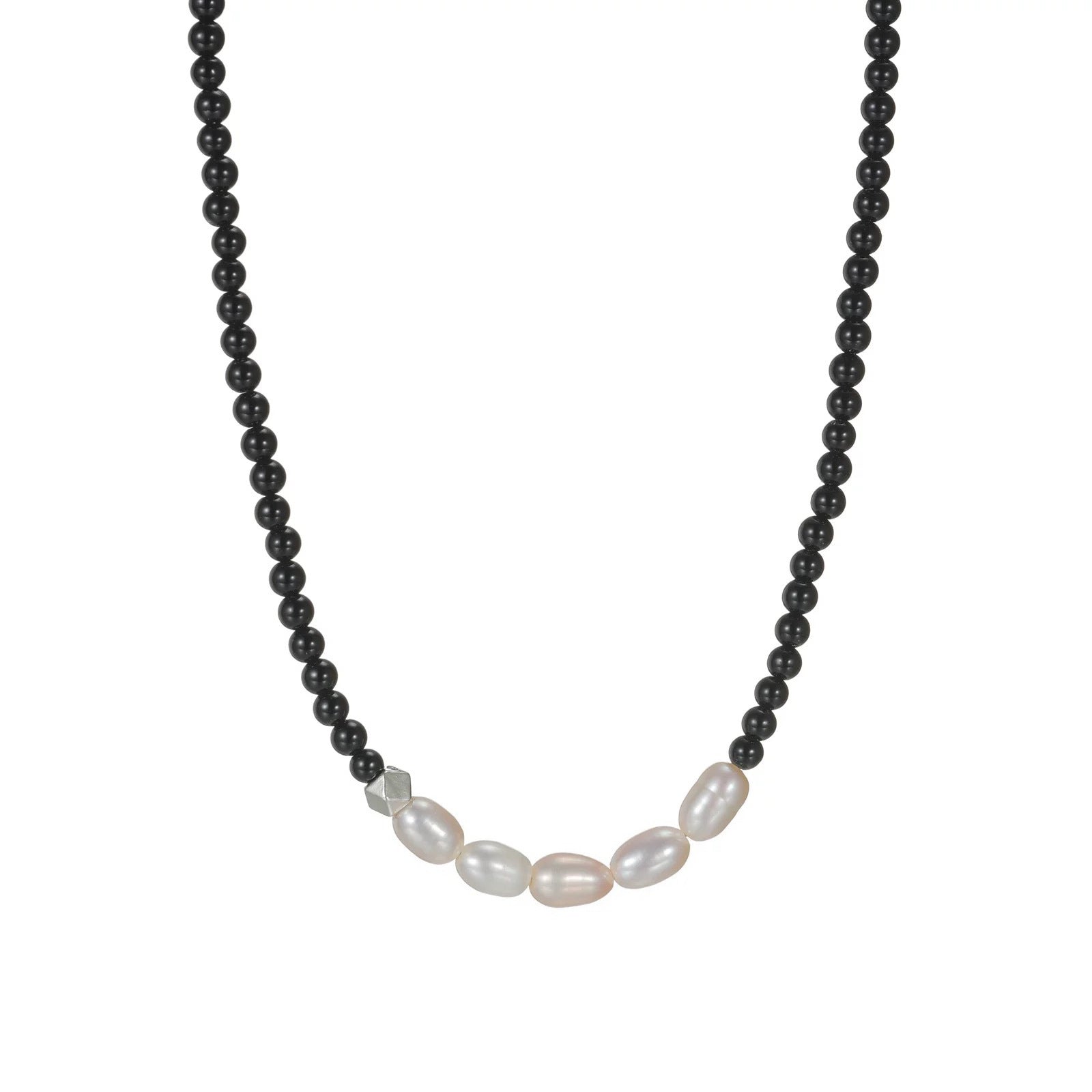 Turquoise Black Onyx Pearl Necklace Handmade