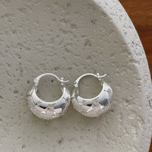 Luxury Hollow Bag Ear Clip with Diamonds