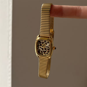 Leopard Print Square Watch Metal Strap Quartz PDW044 - view 5