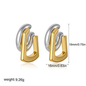 Two-Tone Zircon Ear Cuff (Non-Pierced)