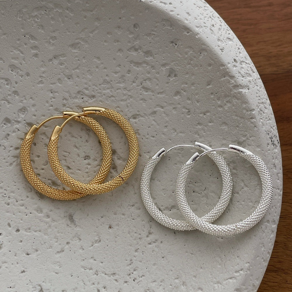 Minimalist Gold & Silver Hoop Earrings PDER334