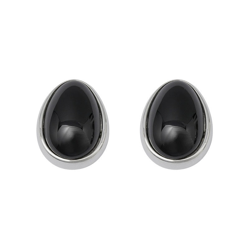 Vintage Black Onyx Teardrop Statement Earrings PDRG320 - view 7