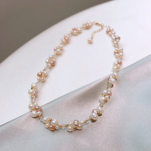 Colorful Freshwater Pearl & Crystal Necklace
