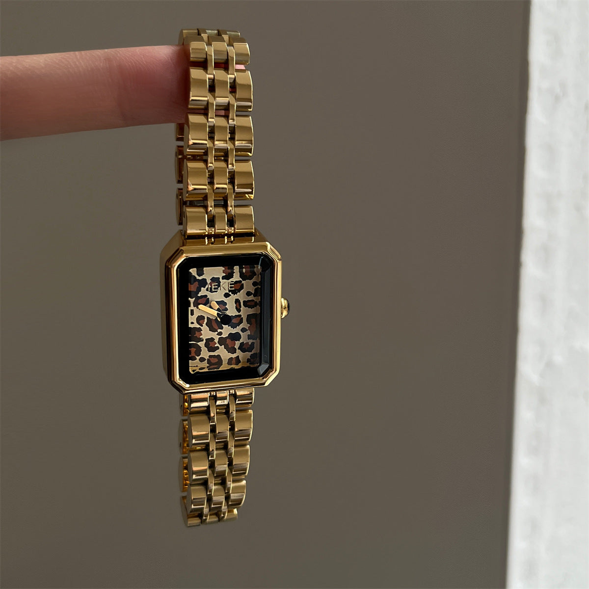 Leopard Print Square Watch Metal Strap Quartz PDW044 - view 4