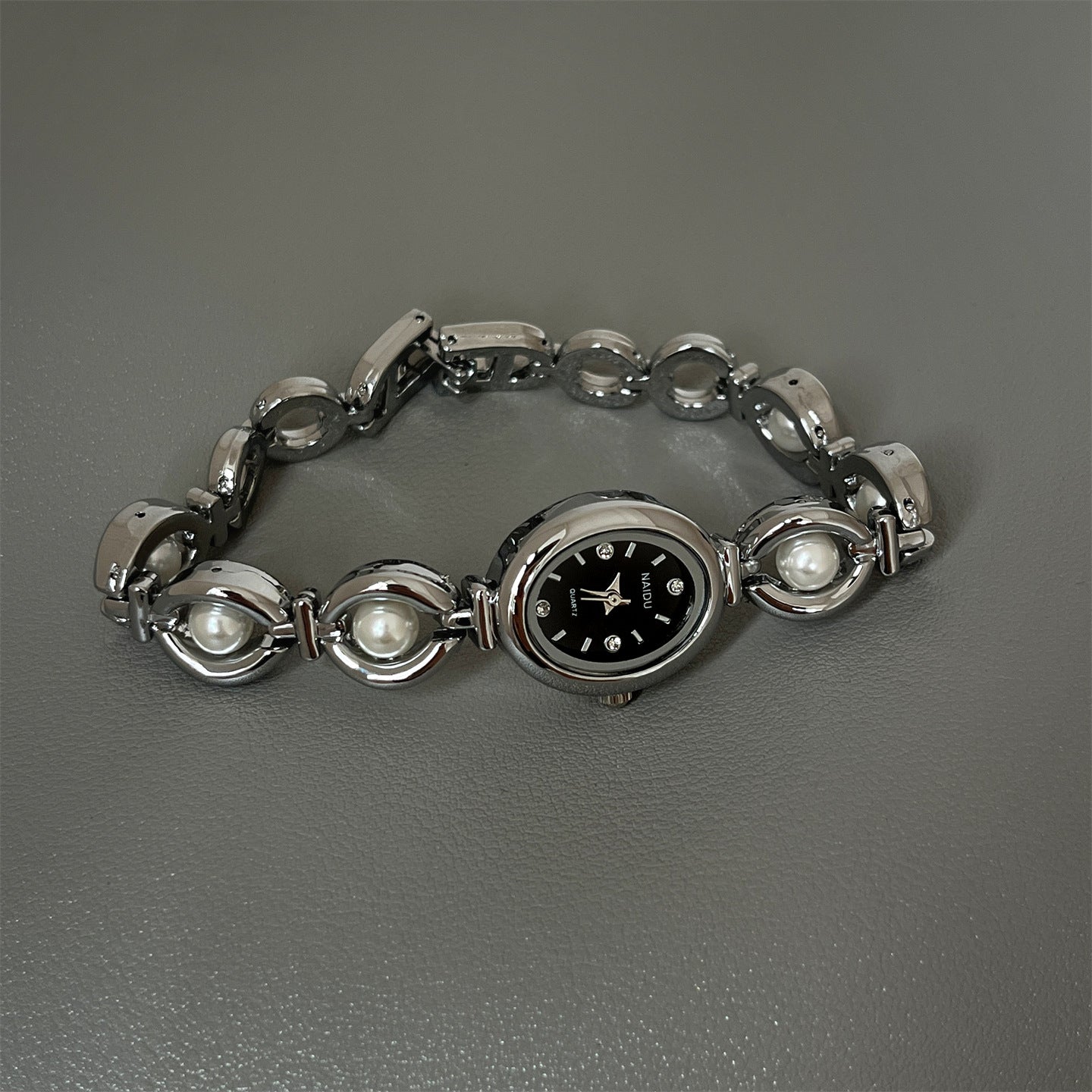 Four-Diamond Pearl Bracelet Watch PDW024 - view 8